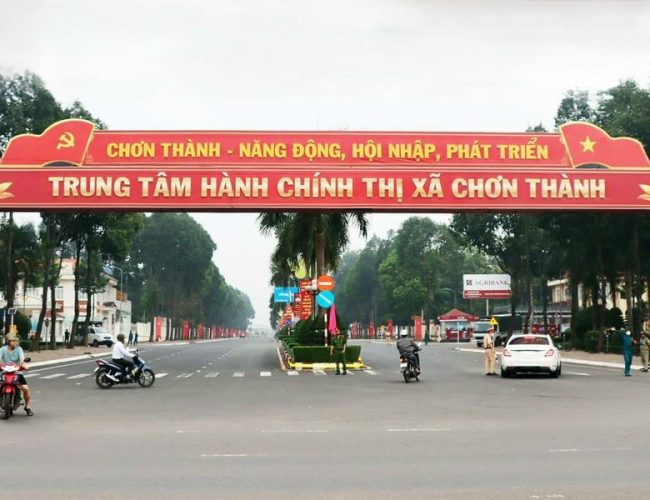 Cặp liền kề 10×38 ngay khu công nghiệp Becamex Chơn Thành